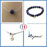 Steine Und Mineralien. Schmuckset Armband Halskette 1 Perle Sodalith 8 Mm. Chai