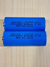 2 pc IFR 18500 3.2v LiFePO4 RECHARGEABLE BATTERY solar lights b.top MFG 01/2023