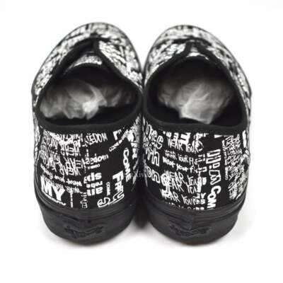 Comme des Garcons CDG Vans Authentic LX Message Graffiti Black