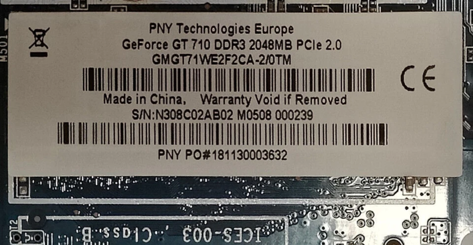 PNY NVIDIA GeForce GT 710 2048MB DDR3 Graphics Card - Image 2 of 2