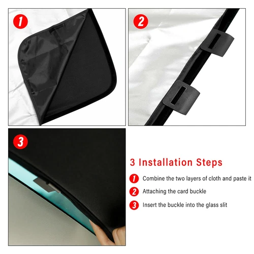 For Tesla Model Y 4Pcs Roof Sunshade Front Rear Top Windows Sun Shade Covers - Picture 5 of 15