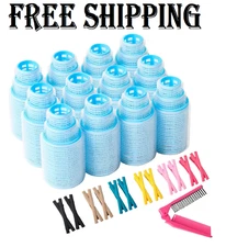 Self Grip Hair Rollers Set, with Hairdressing Curlers (Large, Medium, Small),⭐️⭐