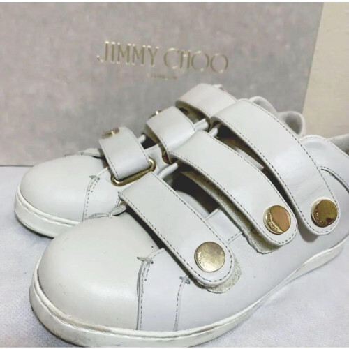 JIMMY CHOO SNEAKERS size 7 EUR37 white Low Top Good condition