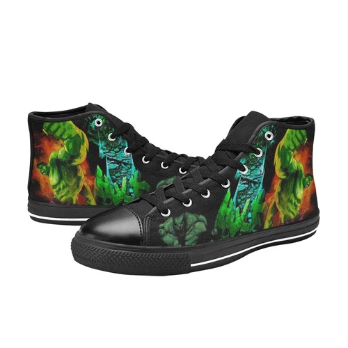Hulk Custom Sneakers Men's High Top Canvas Athletic Shoes