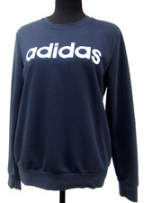 Adidas Sweatshirt Navy Blue long sleeves, Logo Light weight Ladies Medium