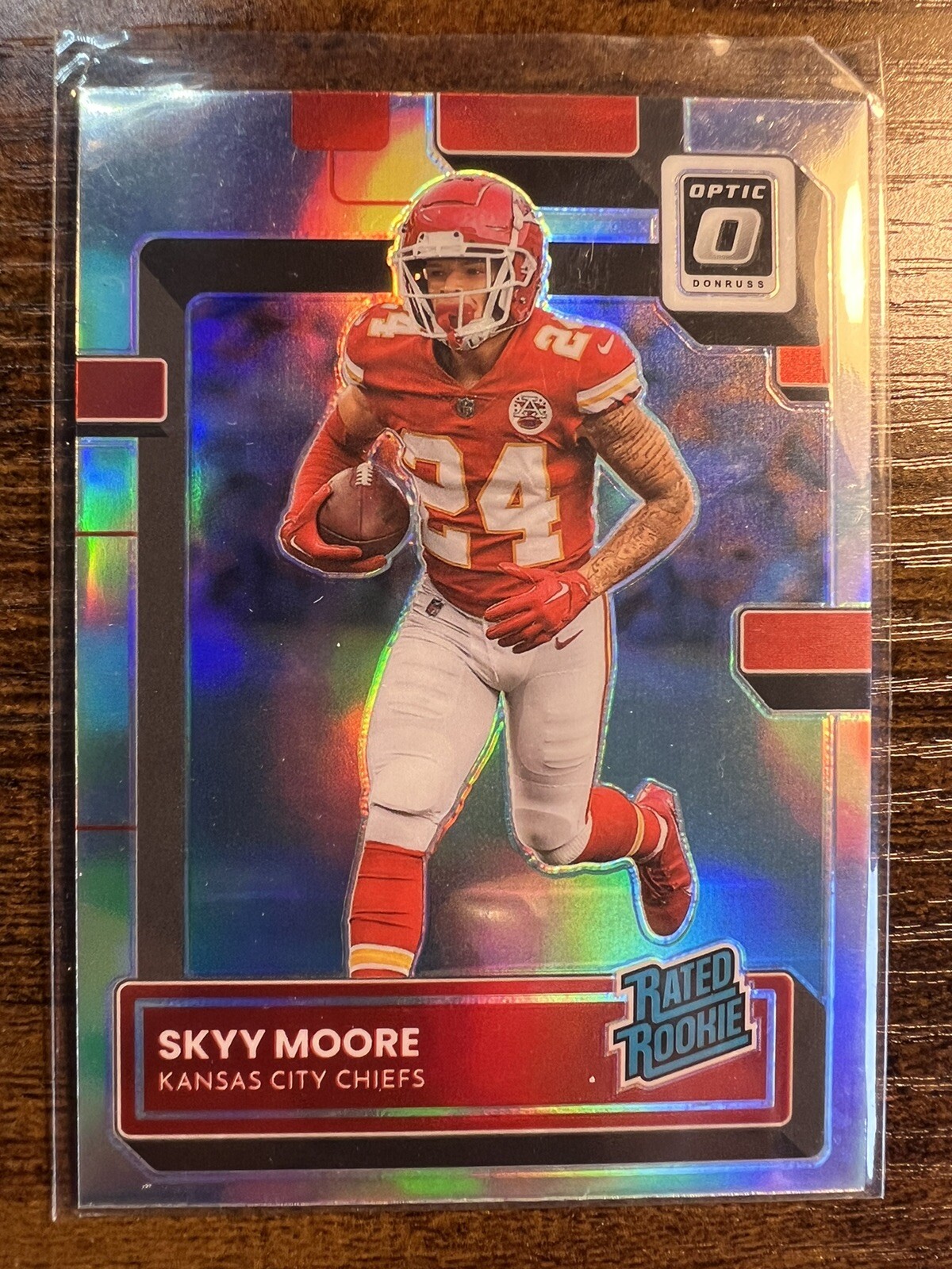 2022 Donruss Optic #224 Skyy Moore Holo Silver Rated Rookie Kansas City Chiefs