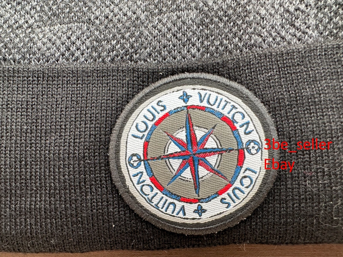 Louis Vuitton Petit Damier Graphite Compass Wool Beanie Hat M75905  