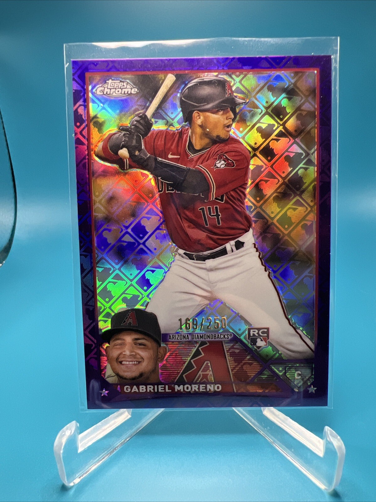 2023 Topps Chrome Logofractor Gabriel Moreno Rookie Purple /250 RC #189