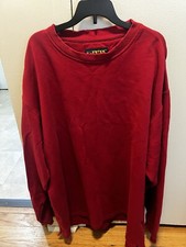Vintage Eddie Bauer Crewneck Sweater Mens Sz Large Pullover Red Ebtek 90  s