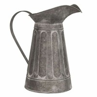 Krug Zink Kanne Xl 2,8L Deko Garten Landhaus Shabby Nostalgie Clayre & Eef