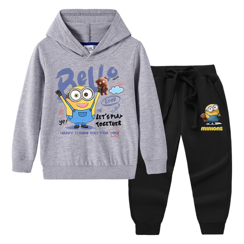 Kids Girls Boys Cartoon Print Casual Hoodies Sweatshirt Top Pants