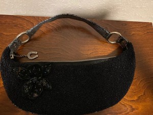 metallic beaded shoulder bag