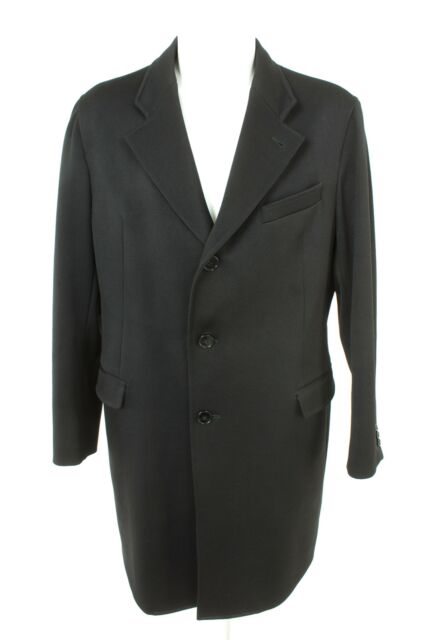 Armani Collezioni Mantel Coat Trenchcoat Wolle Herren Gr 52 In Schwarz Ebay