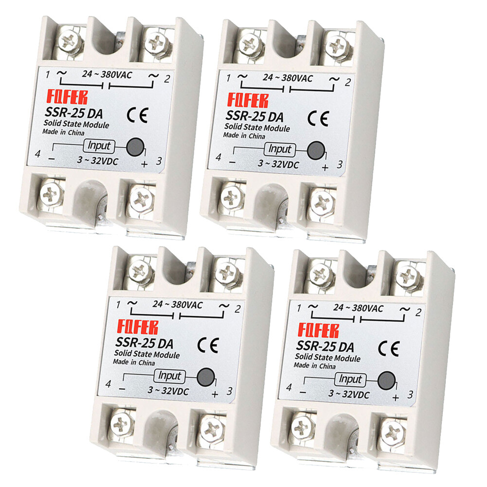 2-10PCS SSR-25DA Solid State Relay Module 25A DC 3V-32V to AC 24V-380V ...
