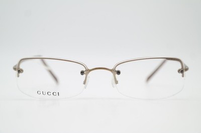 Vintage Brille GUCCI GG 1696 Bronze Halbrand Brillengestell eyeglasses