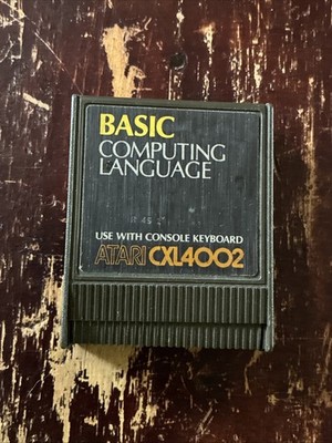 Basic Computing Language Atari Video Game Cartridge 400 / 800 / 1200 / XL / XE