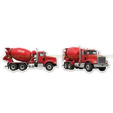 Cement Truck Vinyl Decal Sticker Construction Concrete 2 Pack B