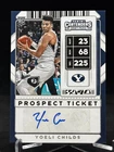 2020-21 Contenders Draft Picks Prospect Ticket #113 Rookie Auto Yoeli Childs