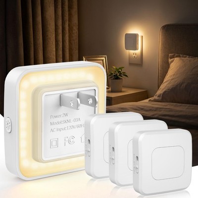 Motion Night Light, Dimmable Plug in Nightlight 1-80lm Adjustable Brightness,...