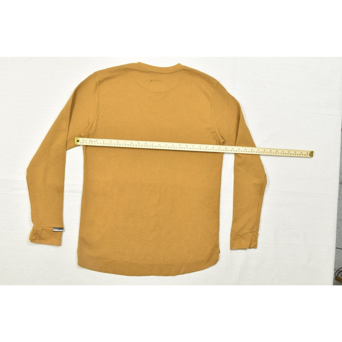 Men's Ecko Unltd Waffle Thermal Long Sleeve Crewneck Shirt Brown