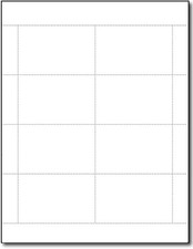 65lb White Name Badge Inserts 2.25x3.5 Inch 25 Sheets 200 Cards Inkjet Print