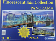Panorama Puzzle Fluorescent 1000 Teile – Brooklyn Bridge 98x33 cm 1 Teil fehlt