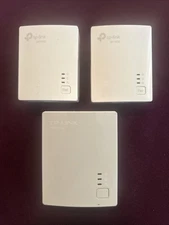 Lot of 3 TP-Link AS Powerline Adapters Including 2 AV-1000 Units and 1 500MPS