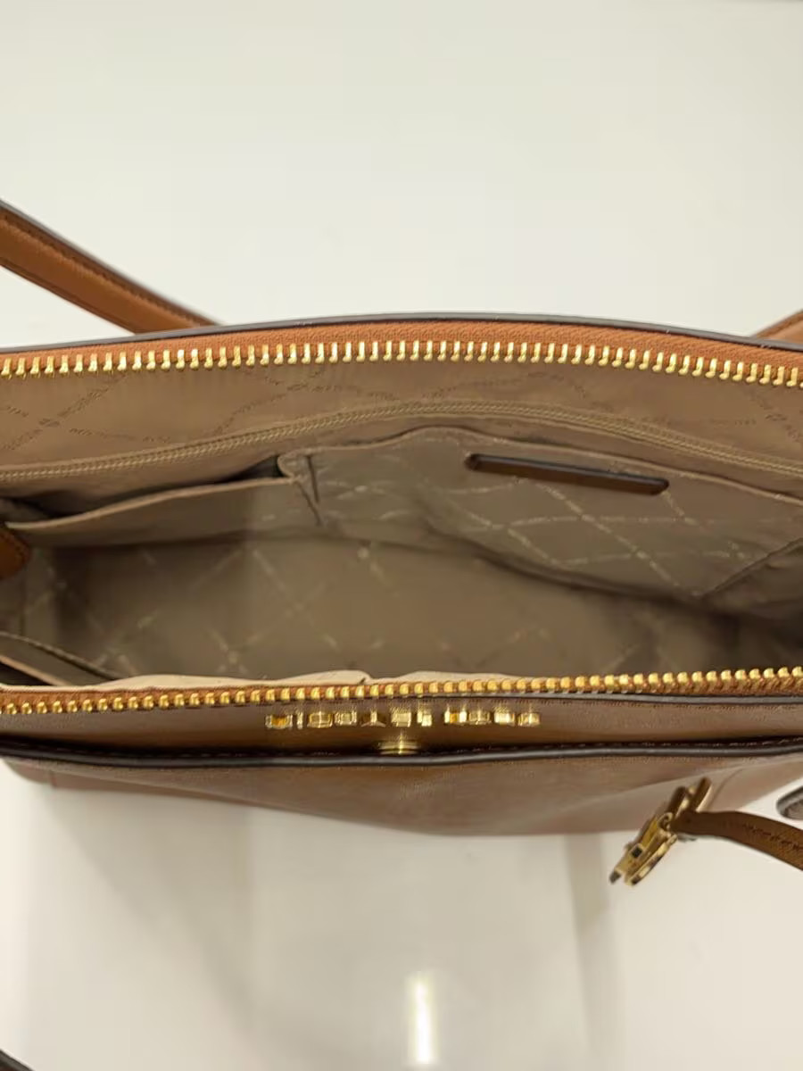 MICHAEL KORS Tote Bag, Leather, Brown, Plain, db-1809 thumbnail 6