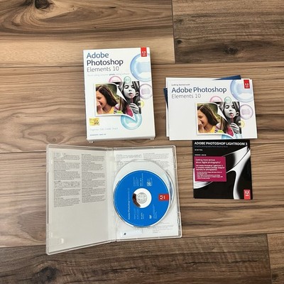  Adobe Photoshop Elements 10 Software Discs for PC Mac w/ Serial Number 