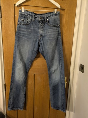 G-STAR RAW Men Jeans Size W30 L32 Regular Fit Fade Effect Button Straight