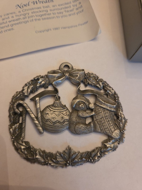 1997 Hampshire Pewter-Noel Christmas Ornament