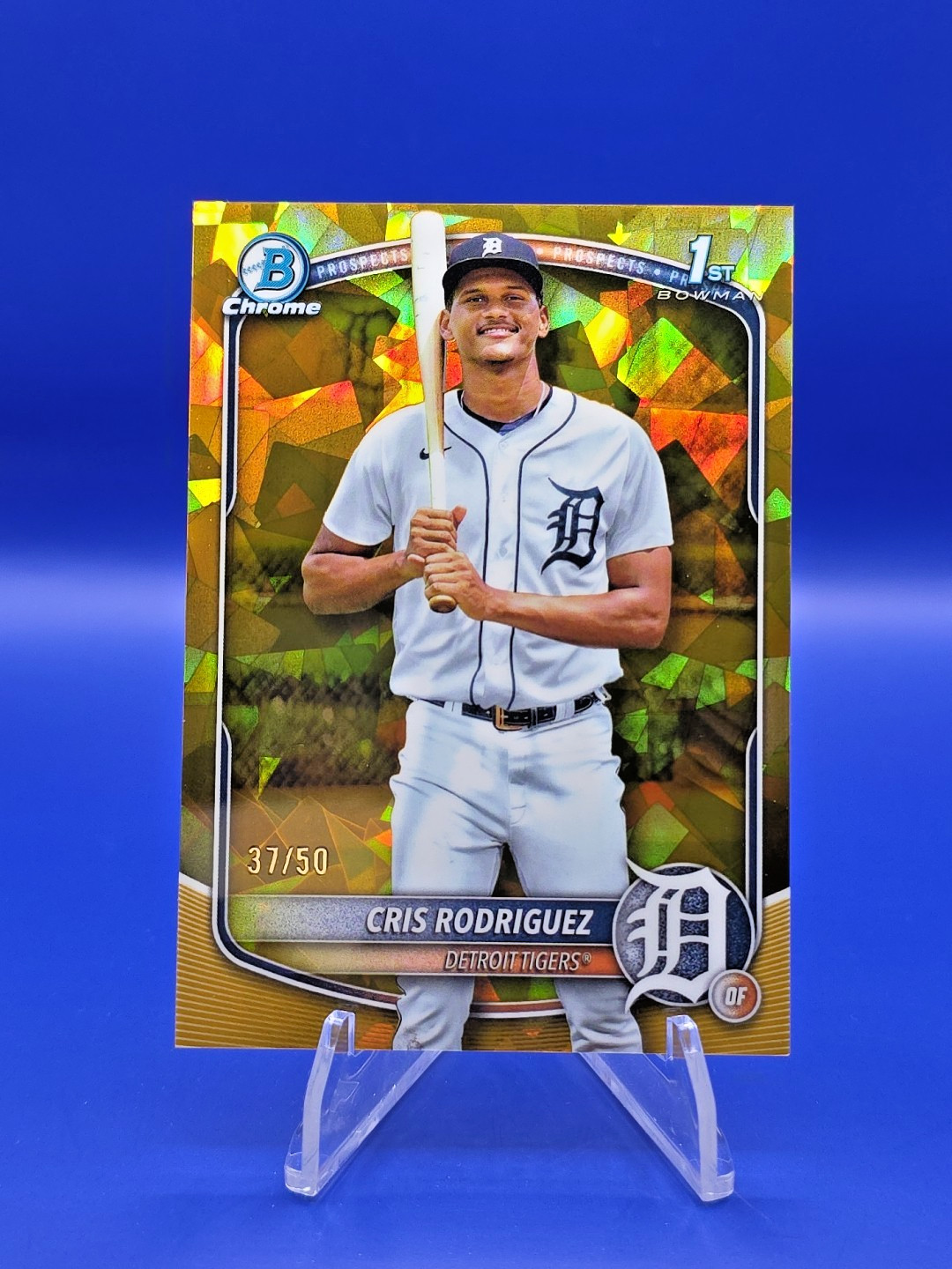 2025 Bowman Chrome Gold Sapphire /50 Cris Rodriguez #BCP-250 1st Bowman