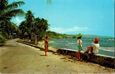 Vintage Martin's Bay Barbados West Indies Tropical Beach Postcard