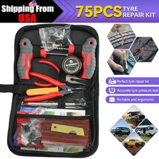 Tire Repair Kit Plug Car Truck Motorcycle Home DIY Flat Puncture Patch Tool Set，