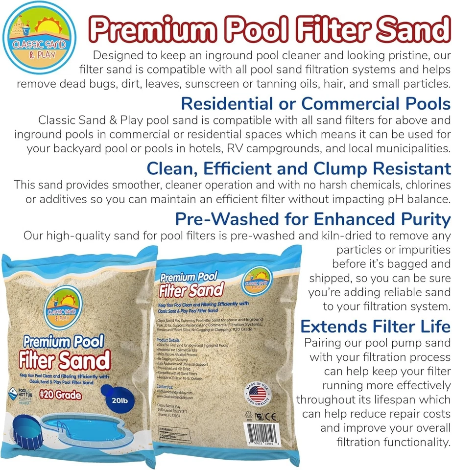 Clog-Free 20 lbs Premium Sand for Above & Inground Pools - Extend Filter Life - Image 4 of 4