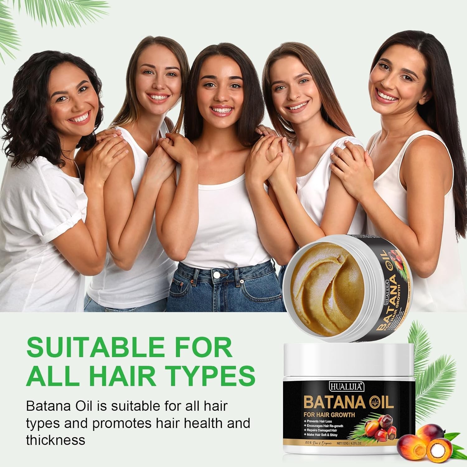 Raw Batana Oil for Hair Growth and Repair, 100% Pure Batana Oil 4.2 OZ