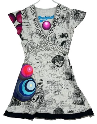 Desigual Damen V-Ausschnitt Mini Kleid Größe L - Bild 1 von 4