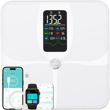 Lepulse Smart Weight Scale With BMI Body Fat Muscle Mass, 4.68" Large Display...