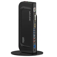 Wavlink Usb 3.0 Docking Station HdmI Vga Dvi Ethernet Jack Audio Pc Notebook