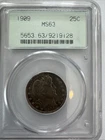 1909 Barber Silver Quarter MS63 PCGS