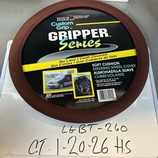 Custom Grip Steering Wheel Cover Brown Appearance 14 New Vintage