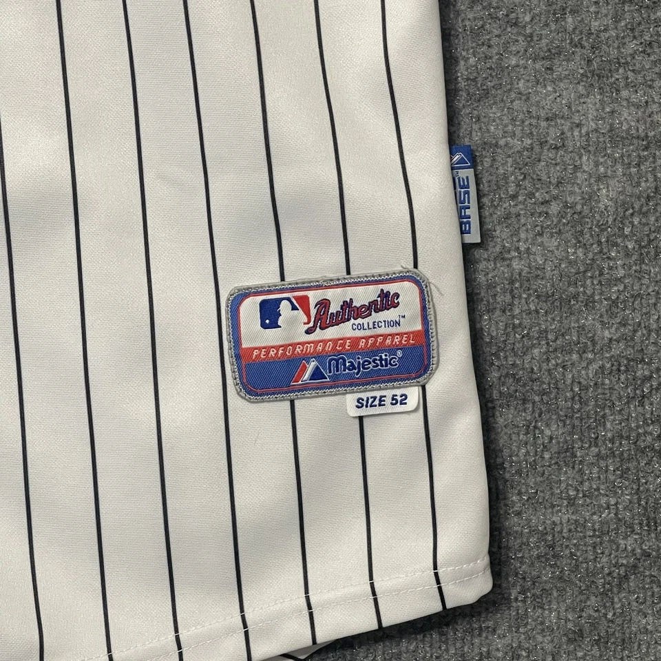 Jersey Carlton Fisk Chicago White Sox Talla 52 Blanco A Rayas Majestuoso Cosido Foto 4 de 4