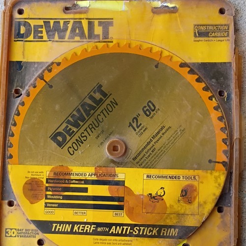 DEWALT DW3126 12in 60 Tooth Carbide Miter/Table Saw Blade for Wood Cutting