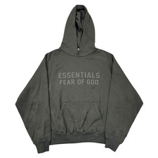 Fear Of God Essentials Hoodie Pullover Sweatshirt Grey Mens XS