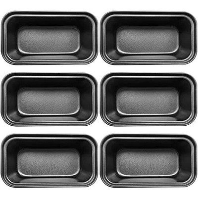 6 Pcs Nonstick Carbon Steel Baking Bread Pan Mini Loaf Pans Small Banana Bread