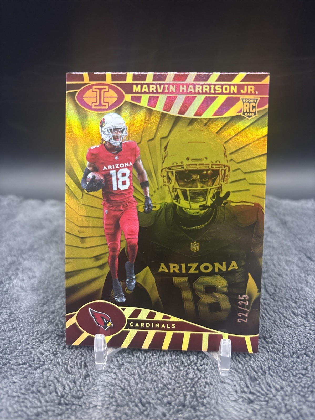 2024 Illusions Marvin Harrison Jr #3 Rookie RC Gold Trophy Collection /25