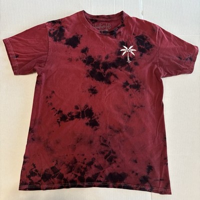Hands Like Houses TieDye Maroon Red Palm Tree Shirt Australia Size M 100% Cotton