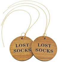2Pcs Sign Laundry Room Organization Decor and Accessories,Wooden Lost Socks