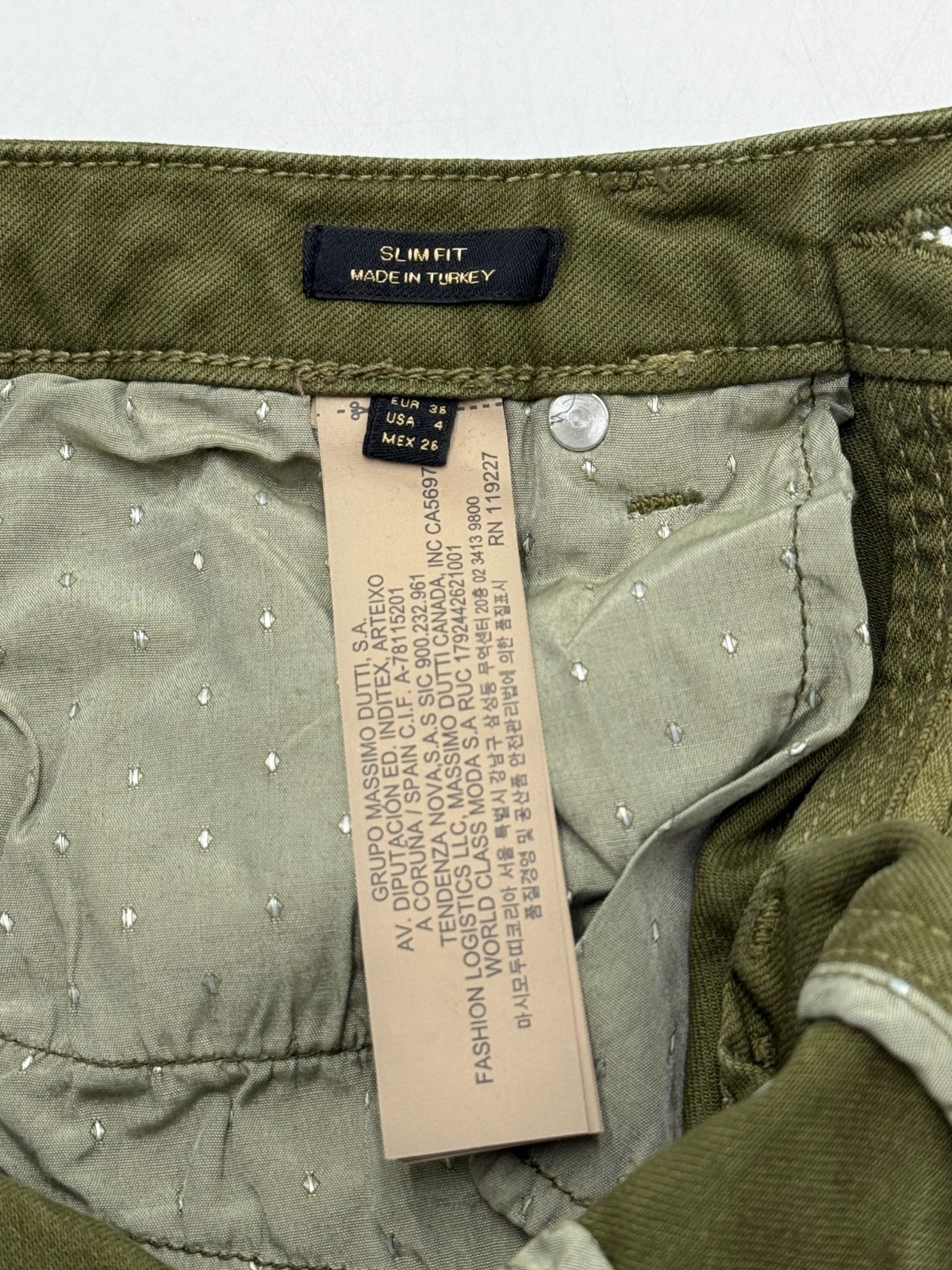 Massimo Dutti Women Slim Fit Stretch Straight Trousers Size 36: W29 L31 image 8