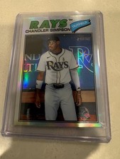 2025 Topps Heritage Chrome Chandler Simpson Tampa Bay Rays Card #58